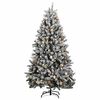 vidaXL Artificial Hinged Christmas Tree 300 LEDs & Ball Set 94.5"