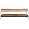 vidaXL Coffee Table Natural wood with black frame