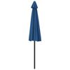 vidaXL Balcony Parasol Blue Polyester, Steel, Aluminum