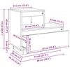 vidaXL Bedside Cabinet Wax brown 60 x 34 x 51 cm Solid pinewood