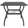 vidaXL Dining Set Charcoal, Gray Powder-coated steel, Textilene Medium
