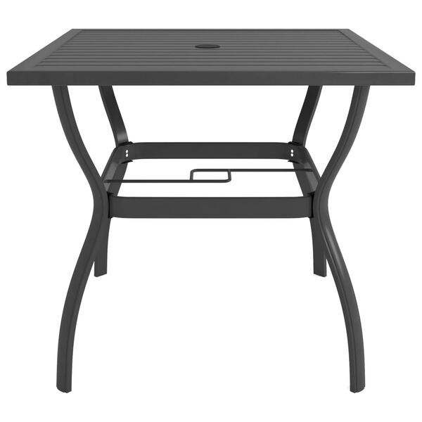 vidaXL Dining Set Charcoal, Gray Powder-coated steel, Textilene Medium