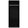 vidaXL Wardrobe Black oak 31.50 x 19.69 x 78.74 in Engineered Wood