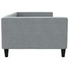 vidaXL Day Bed Light grey Fabric, metal, solid wood Twin
