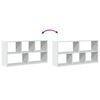 vidaXL Wall Shelf White Engineered wood Medium Wall Shelf Rectangular