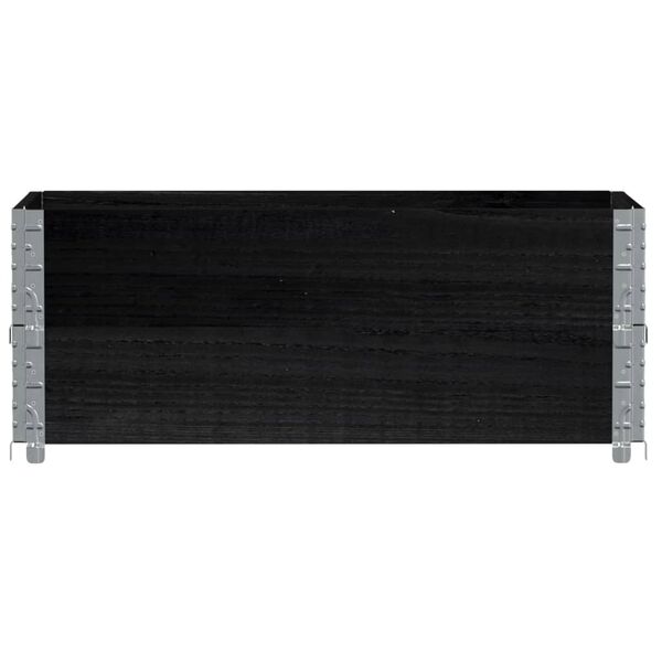 vidaXL Pallet Collars 2 pcs Black 39.4x19.7" Solid Wood Pine