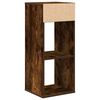vidaXL Book Cabinet Smoked Oak Engineered Wood Book Cabinet Rectangular