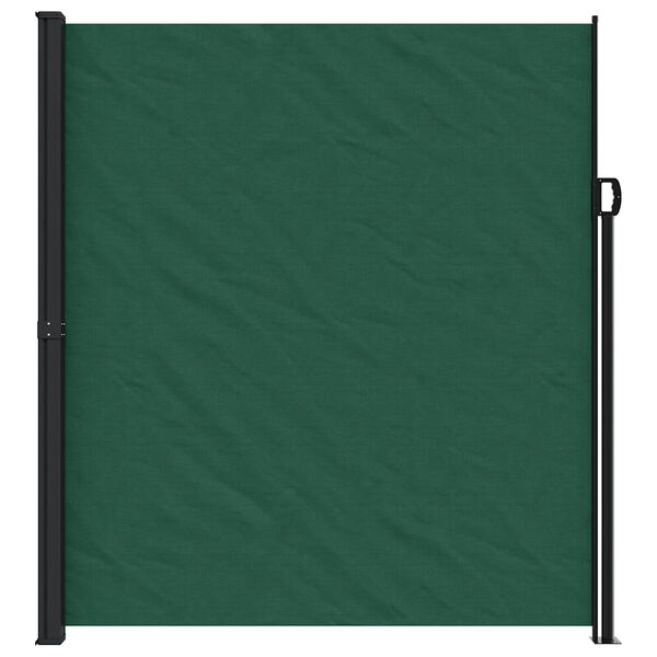 vidaXL Retractable Side Awning Dark green