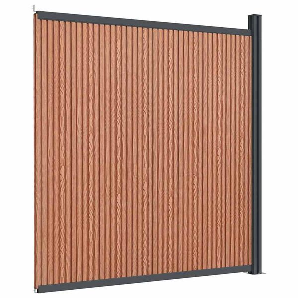 vidaXL Fence Panel WPC Brown 68.1x73.2"