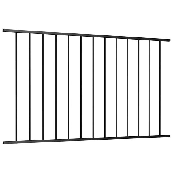 vidaXL Fence Panel Powder-coated Steel 5.6x3.8' Black