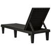 vidaXL Sun Lounger Set of 2 Black Polypropylene Medium Modern