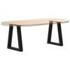 vidaXL Dining Table Leg Set of 2 Black Powder-Coated Steel