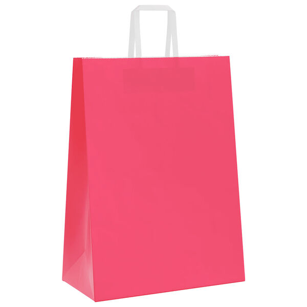 vidaXL Paper Bags 50 pcs with Handles Pink 32x17x44 cm
