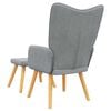 vidaXL Relaxing Chair With Stool Light Gray