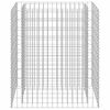 vidaXL Gabion Raised Bed Silver Galvanized Steel 35.4x19.7x39.4 in