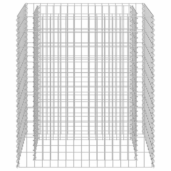 vidaXL Gabion Raised Bed Silver Galvanized Steel 35.4x19.7x39.4 in