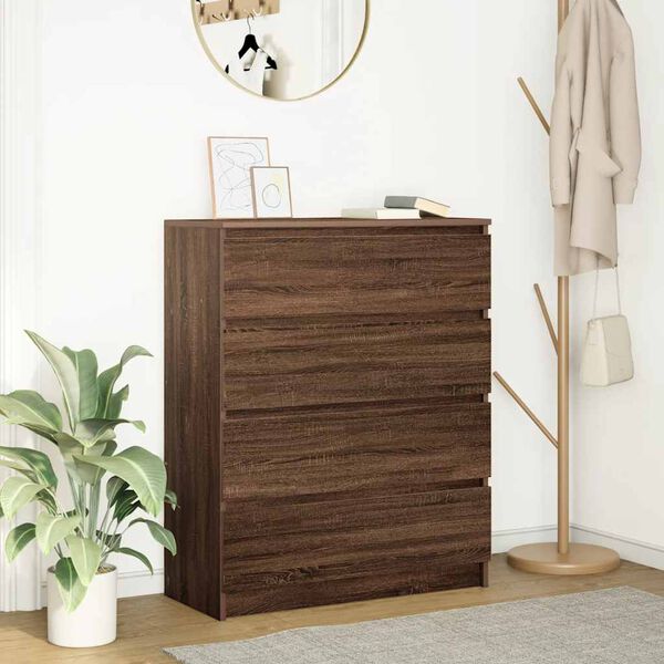 vidaXL Sideboard Brown Oak Engineered Wood Medium Sideboard