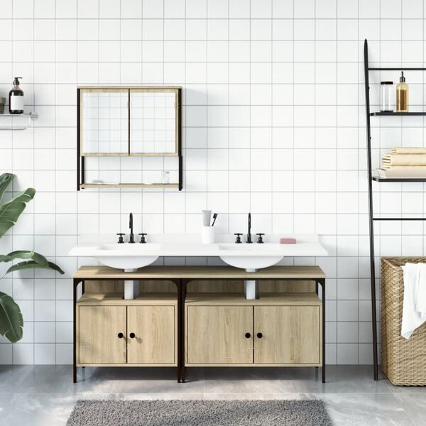 vidaXL Bathroom Furniture Set Sonoma oak