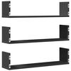 vidaXL Wall Shelf Black Engineered wood 31.5 x 7.1 x 7.1 in