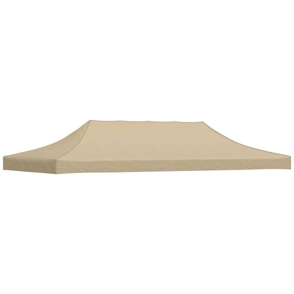 vidaXL Party Tent Roof 19.7'x9.8' Beige 0.9 oz/ft²
