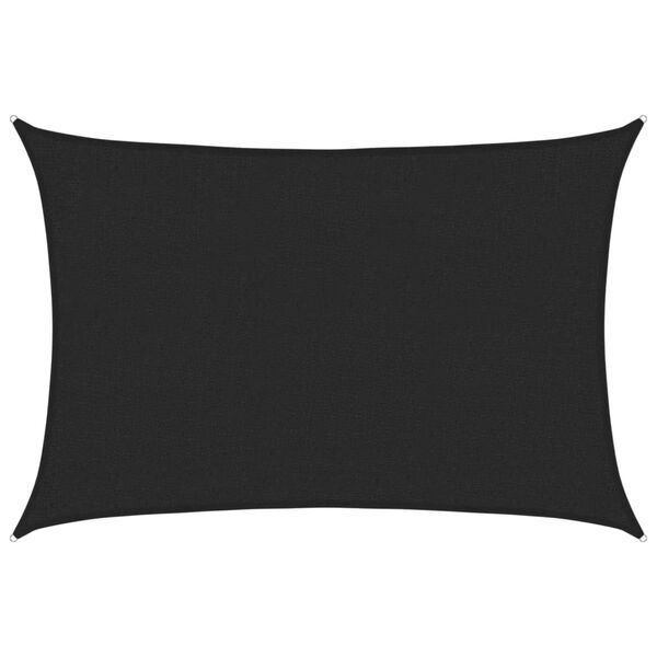 vidaXL Sunshade Sail 1.75 oz/ft&sup2; Black 6.6x9.8' HDPE