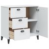 vidaXL Storage Cabinet White Engineered Wood 31.5 in x 15.7 in x 31.5 in