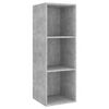 vidaXL TV Cabinet Set Concrete Grey Engineered Wood TV Cabinet Set