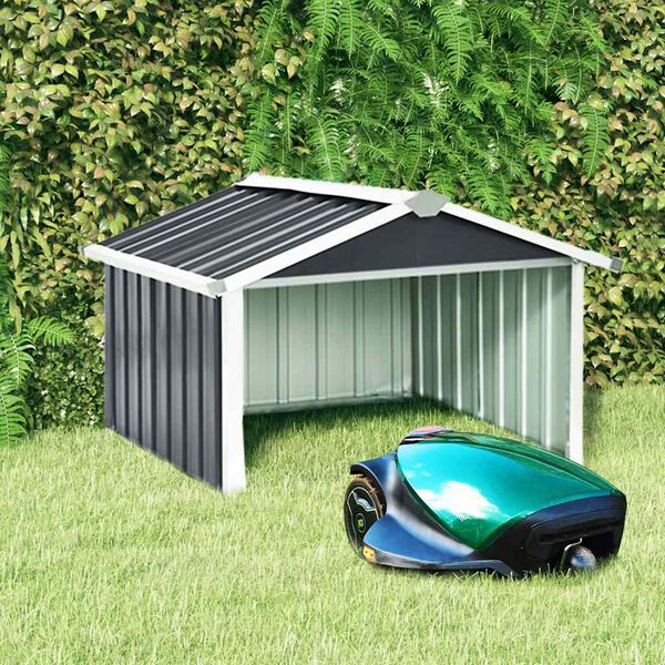 vidaXL Garden Shed Anthracite Galvanized steel Medium Durable