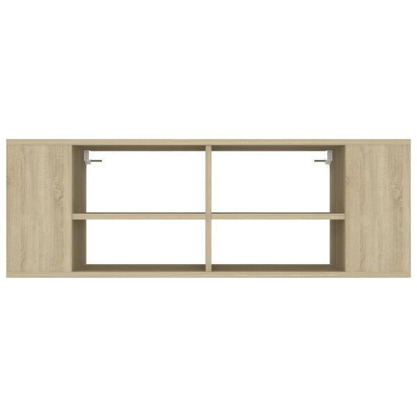 vidaXL Wall-Mounted TV Stand Sonoma Oak 40.2"x13.8"x13.8" Engineered Wood