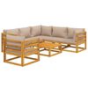 vidaXL Garden Lounge Set Taupe Solid Acacia wood Large Modular
