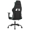 vidaXL Gaming Chair Black and Green Faux Leather Medium