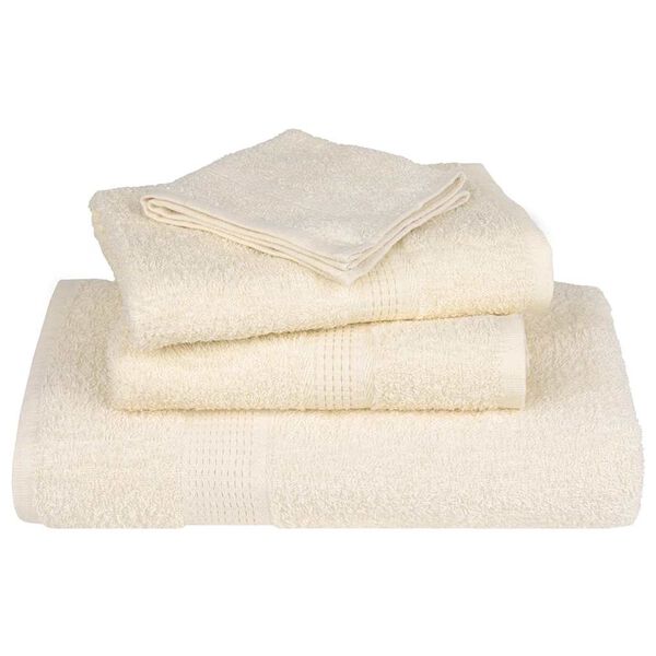 vidaXL Towel Set Cream 100% Cotton