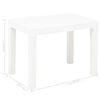 vidaXL Garden Bench Set of 2 White Plastic Medium Lightweight
