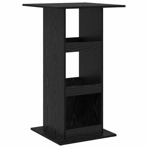 vidaXL Bar Table with Shelf Black Oak 60 x 60 x 100 cm Engineered wood