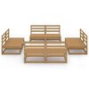 vidaXL Garden Lounge Set Honey Brown Solid Pinewood Medium Modular