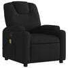 vidaXL Massage Recliner Chair Black Fabric (100% polyester), metal, plywood