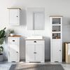 vidaXL Bathroom Furniture Set White and Brown