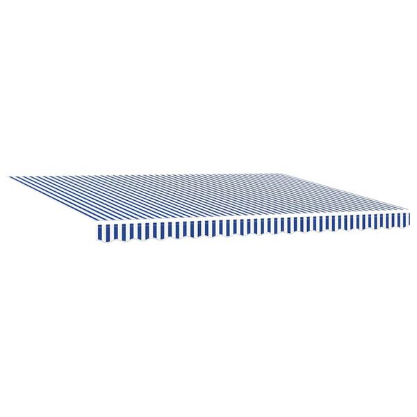 vidaXL Retractable Awning Blue and White 177.17" x 118.11