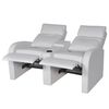 vidaXL Recliner 2-seat Artificial Leather White