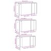 vidaXL Nesting Table Gray Sonoma Engineered wood Small, Medium, Large