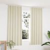 vidaXL Blackout Curtains 2 pcs with Hooks Velvet Cream 55.1x68.9"