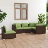 vidaXL Garden Lounge Set Brown and Green
