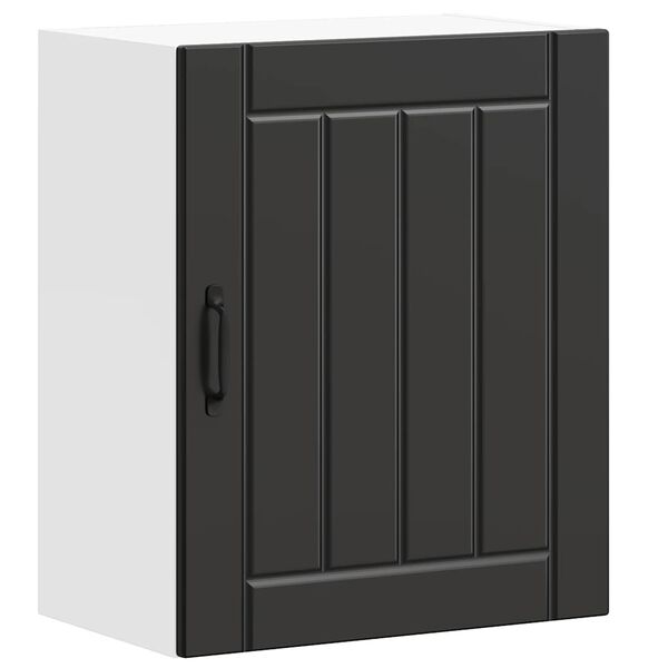 vidaXL Kitchen Wall Cabinet Black Engineered wood Medium