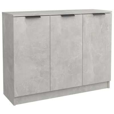 vidaXL Sideboard Concrete Gray 35.6"x11.8"x27.6" Engineered Wood