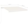 vidaXL Retractable Awning Cream Aluminum 137.8 x 98.4 in Retractable