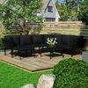 vidaXL Garden Lounge Set Black and Anthracite