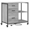vidaXL Office Cabinet Grey sonoma 76 x 41 x 72 cm Engineered wood