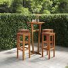 vidaXL Bar Stool Set of 4 Natural wood