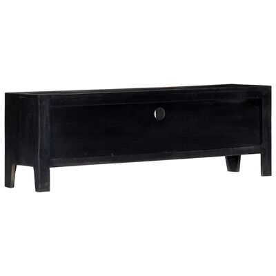 vidaXL TV Cabinet Black 46.5"x11.8"x15.7" Solid Mango Wood