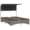 vidaXL Patio Double Sun Lounger Gray